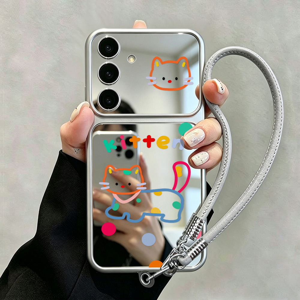Phone Cases Galaxy A16 5G - Custodia a specchio con gatto carino